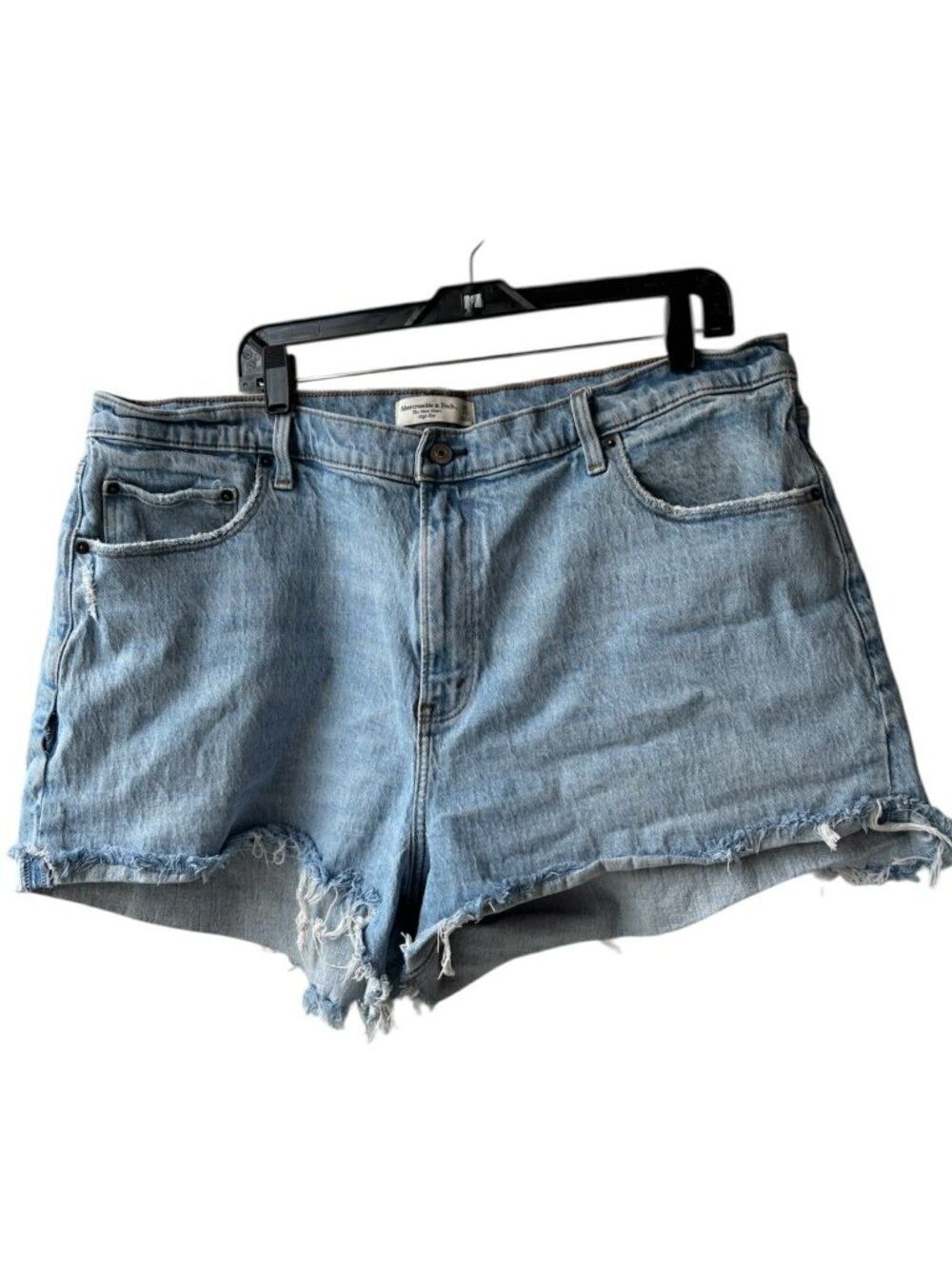 35 Waist Size 20 Abercrombie & Fitch The Mom Short High Rise Cut Off Raw Edge